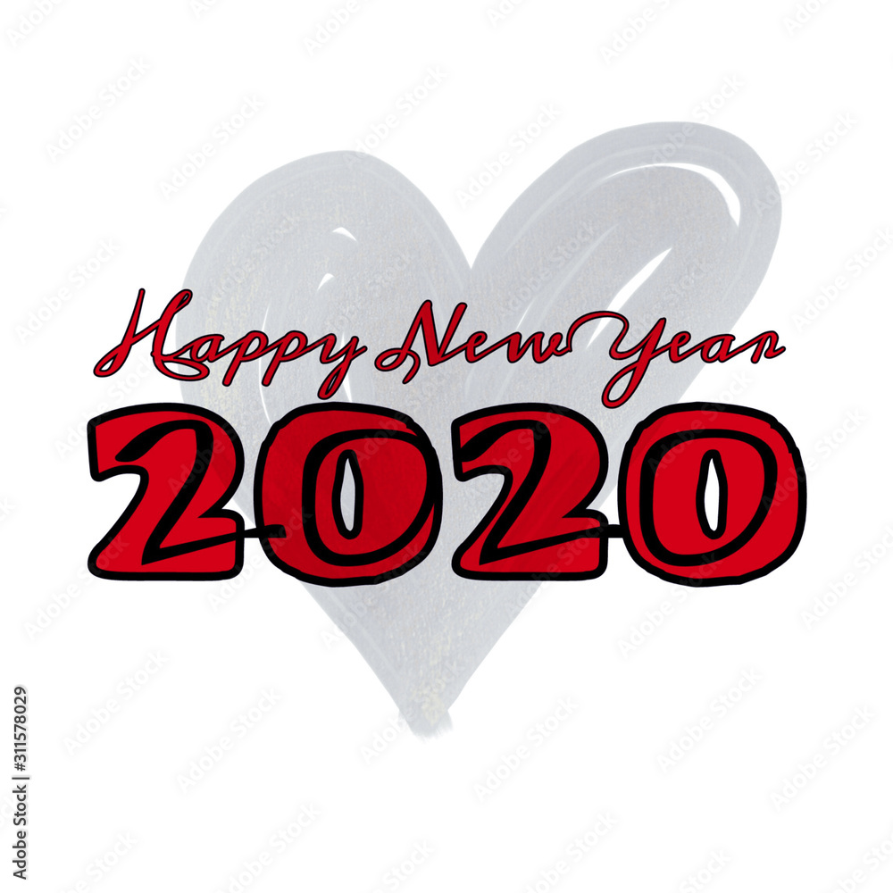 Happy new year wishes greeting card on abstract background with ...