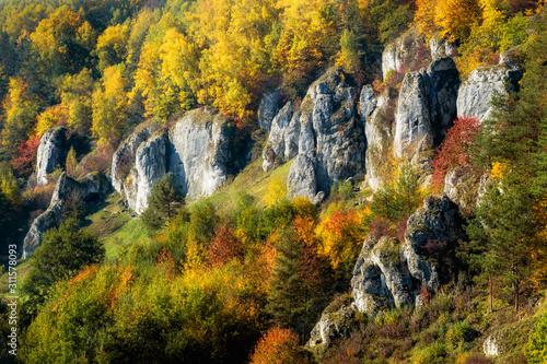 Dolina Kobylańska, Jesień, krajobrazy, Małopolska, Polska, turystyka