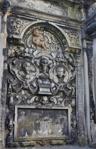 Greyfriars kirkyard - ornamented tombstone - II - Edinburgh