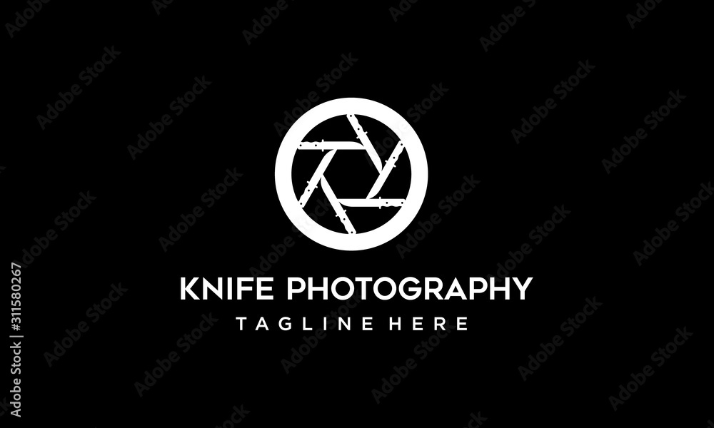 knife photography logo design concept knife photography logo design concept