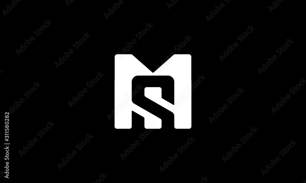initial letter M and S logo design concept initial letter M and S logo design concept