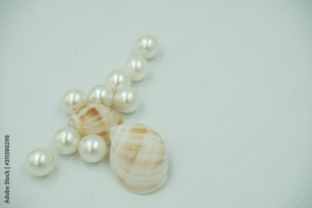 pearl necklace on white background pearl necklace on white background