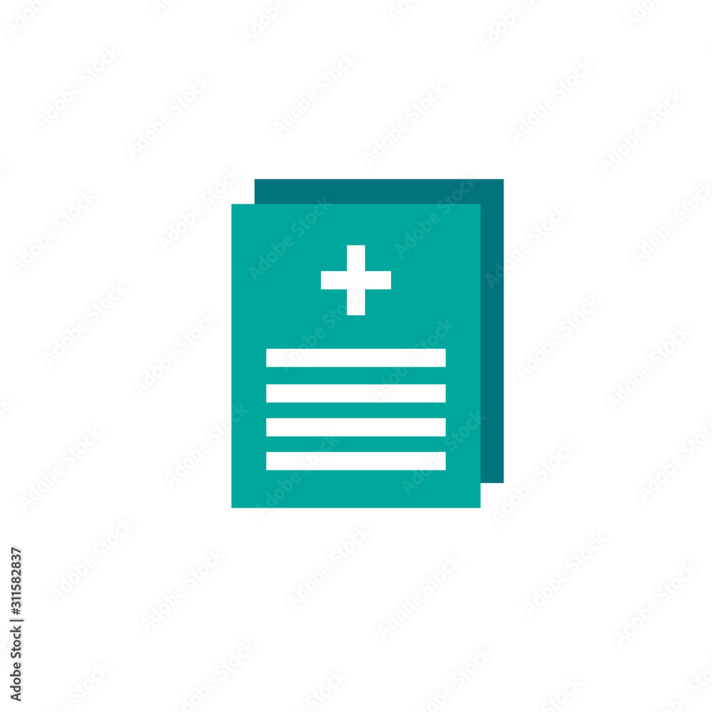 Fototapeta premium medical history flat icon, vector illustration