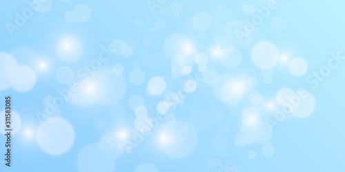 Abstract blue bokeh background. Vector illustration