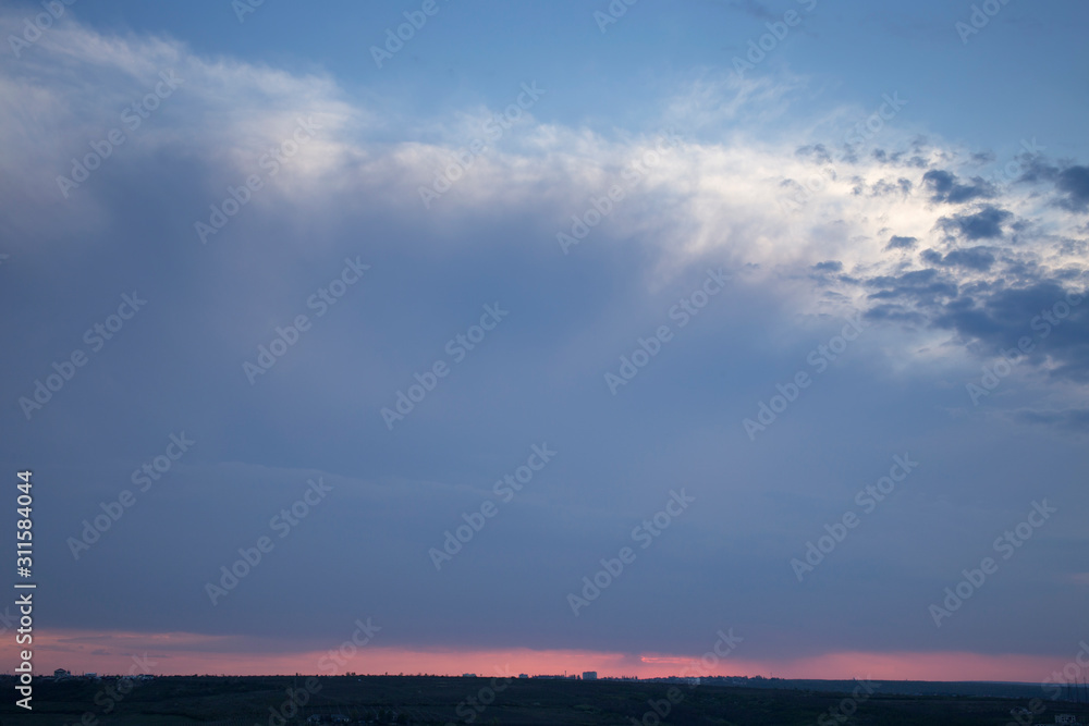 Sunset on the outskirts of the city. Sunset on the outskirts of the city.