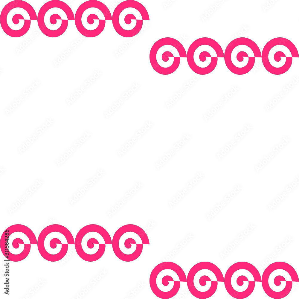 Pink Horizontal Swirl Design