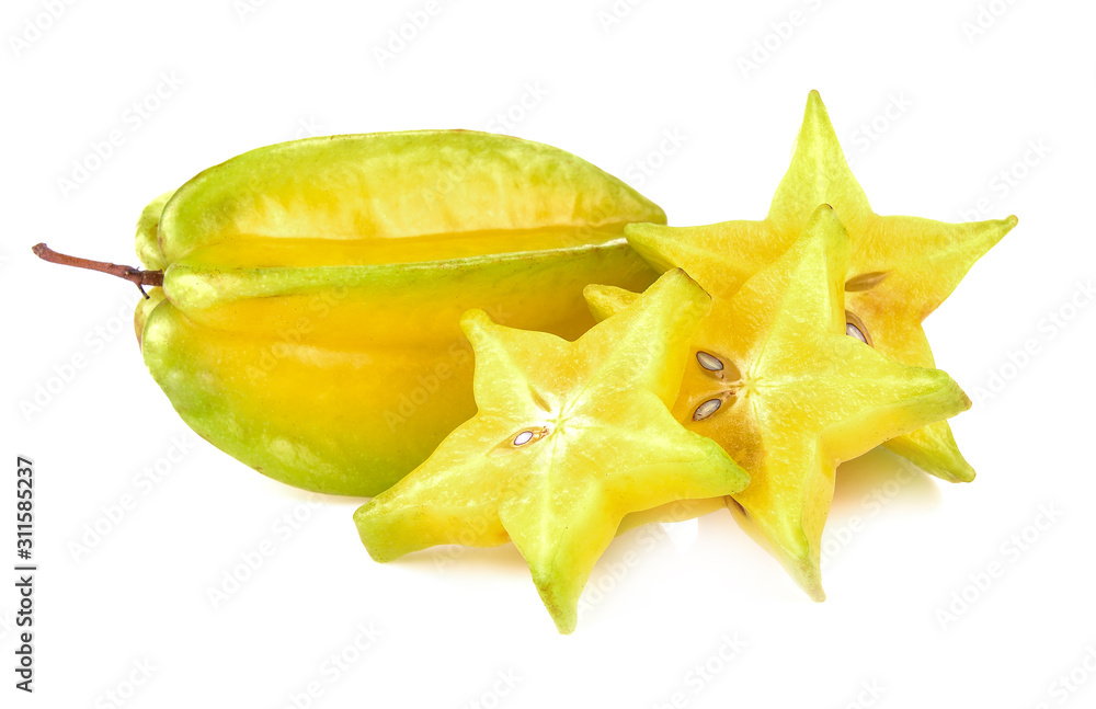 Fototapeta premium star apple fruit on white background