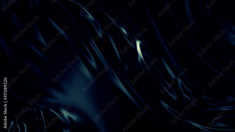 Black silky fabric forms beautiful folds in the air in slow motion. 4k 3D animation of wavy black cloth surface that forms ripples like in fluid surface or folds like in tissue. Animated texture. 46 Black silky fabric forms beautiful folds in the air in slow motion. 4k 3D animation of wavy black cloth surface that forms ripples like in fluid surface or folds like in tissue. Animated texture. 46