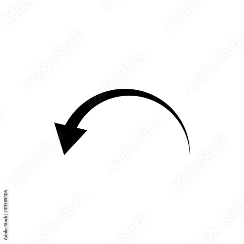 arrow indicates direction trendy flat design