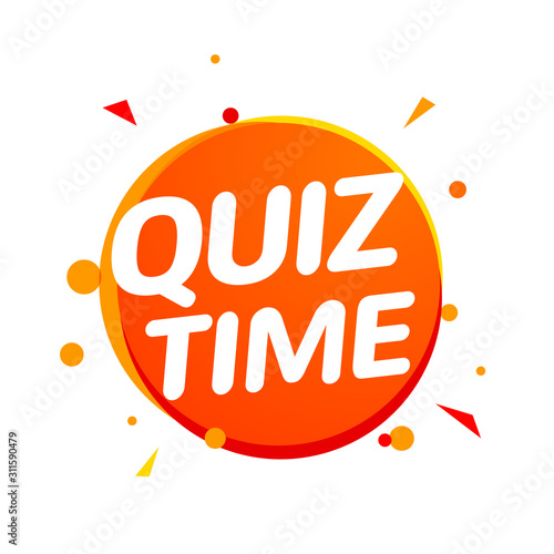 Quiz time icon concept. Vector sign ask game competition