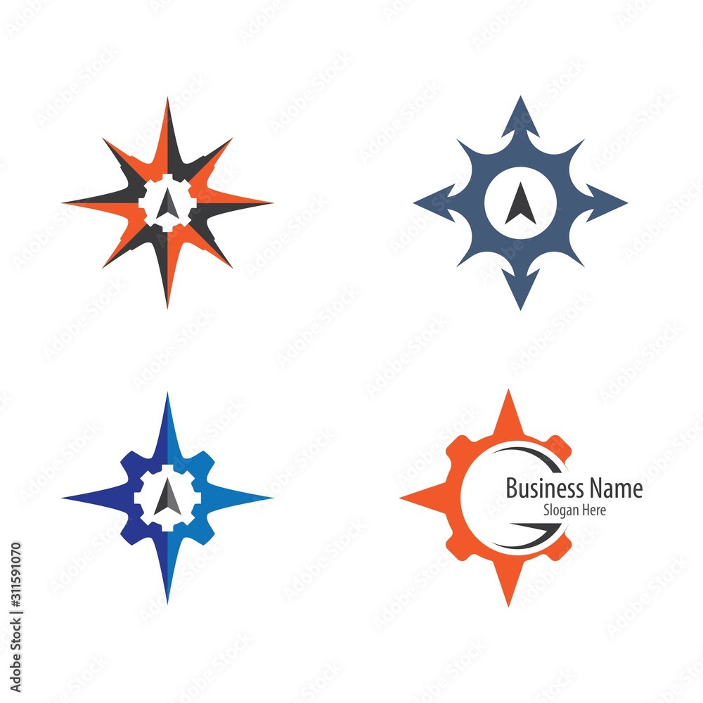 Compass logo vector icon Compass logo vector icon