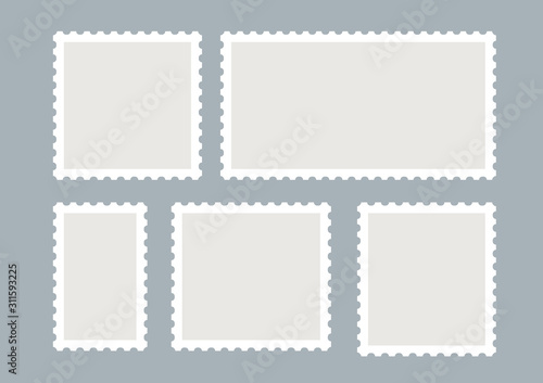 Fotografie, Obraz Blank postage stamps vector set isolated