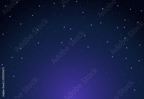 Vector sky star background night. Starry space universe wallpaper