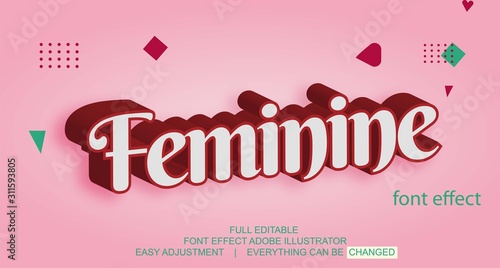 text effect design, editable text, vector template, easy customize