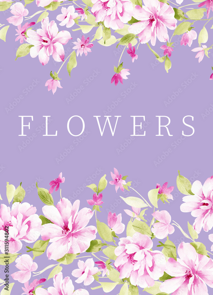 Watercolor flowers illustration Watercolor flowers illustration