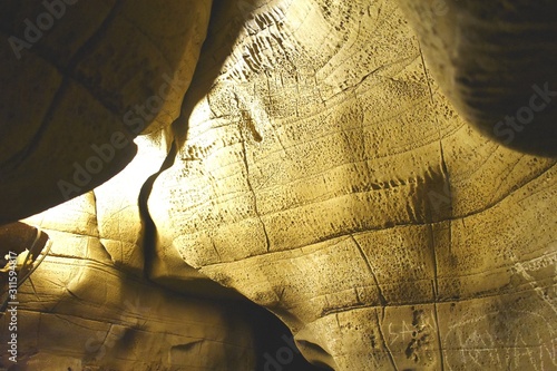 A cave situated at Belum, Kurnool AP in India photo