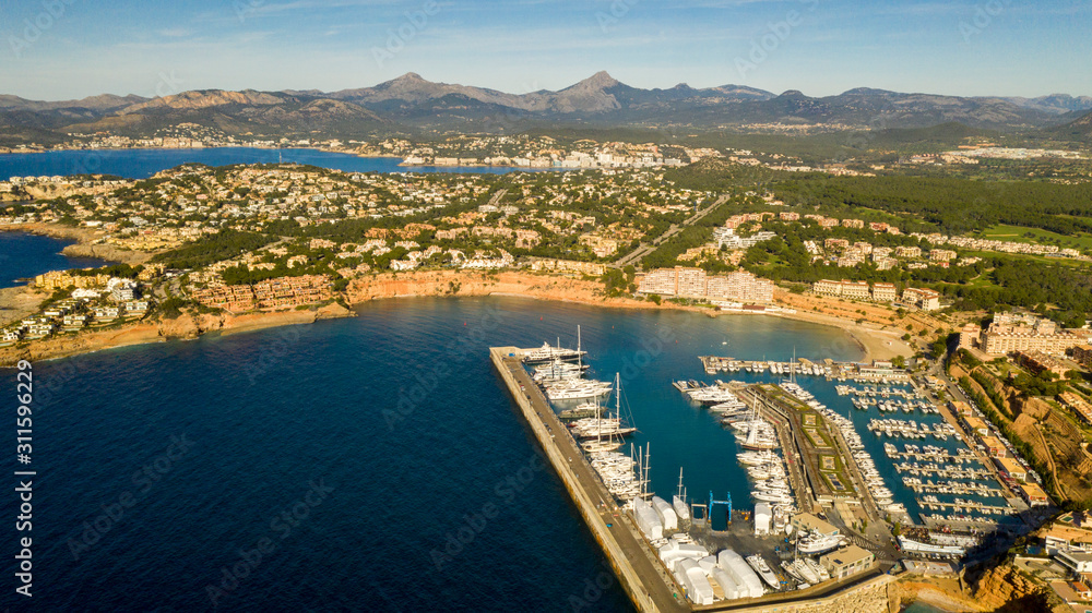 Obraz premium yacht port Adriano Majorca Spain