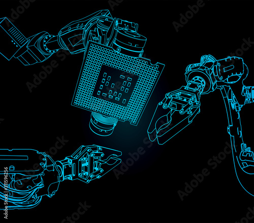 Industrial manipulators and microchip