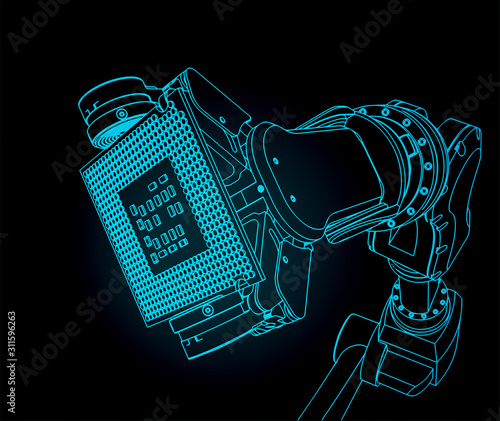 Industrial manipulator and microchip