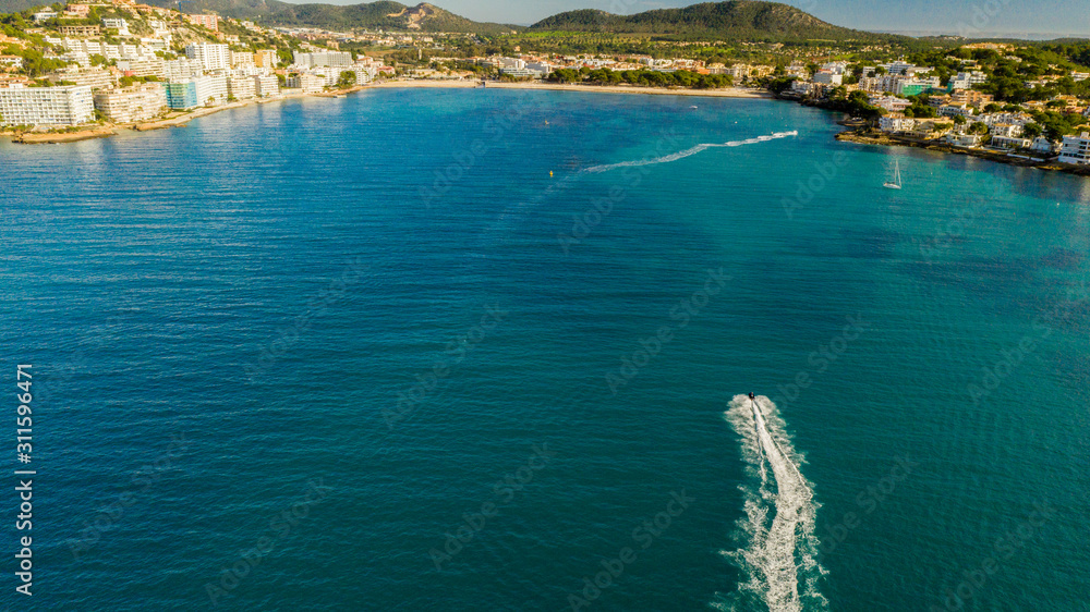 water sports in the Bay of Mallorca Spain