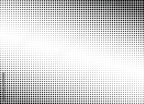 Abstract halftone dotted background. Monochrome grunge pattern with square. Vector modern pop art texture for posters, sites, cover, business cards, postcards, grunge art, labels layout, stickers.