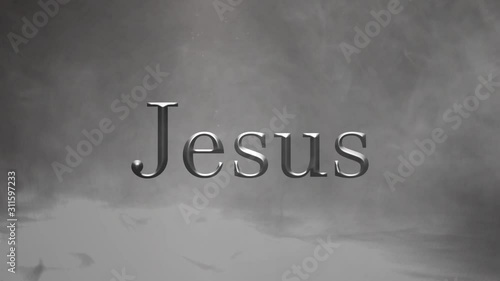 Jesus video intro header reveal in fog