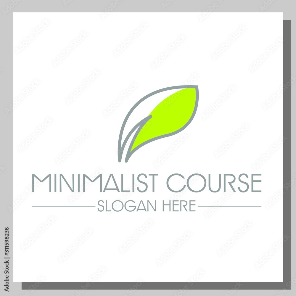 minimalist course logo, can be used for website and company logos