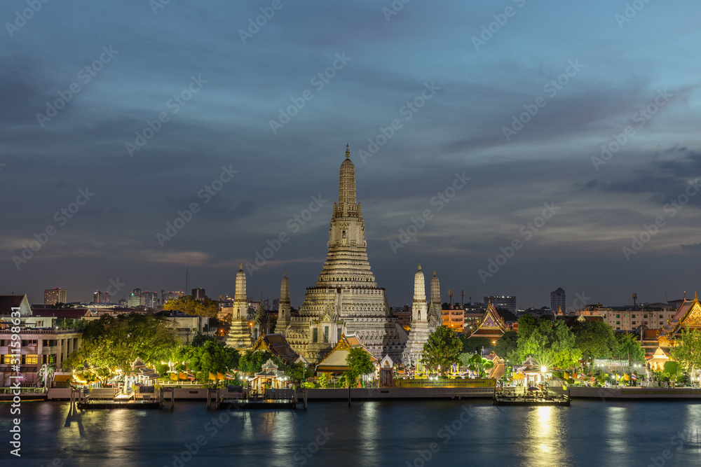 Wat Arun in the evening in Bangkok, Thailand