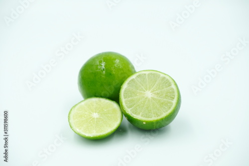 lime on white background