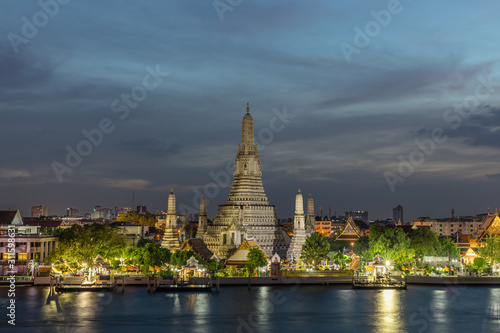 Wat Arun in the evening in Bangkok  Thailand