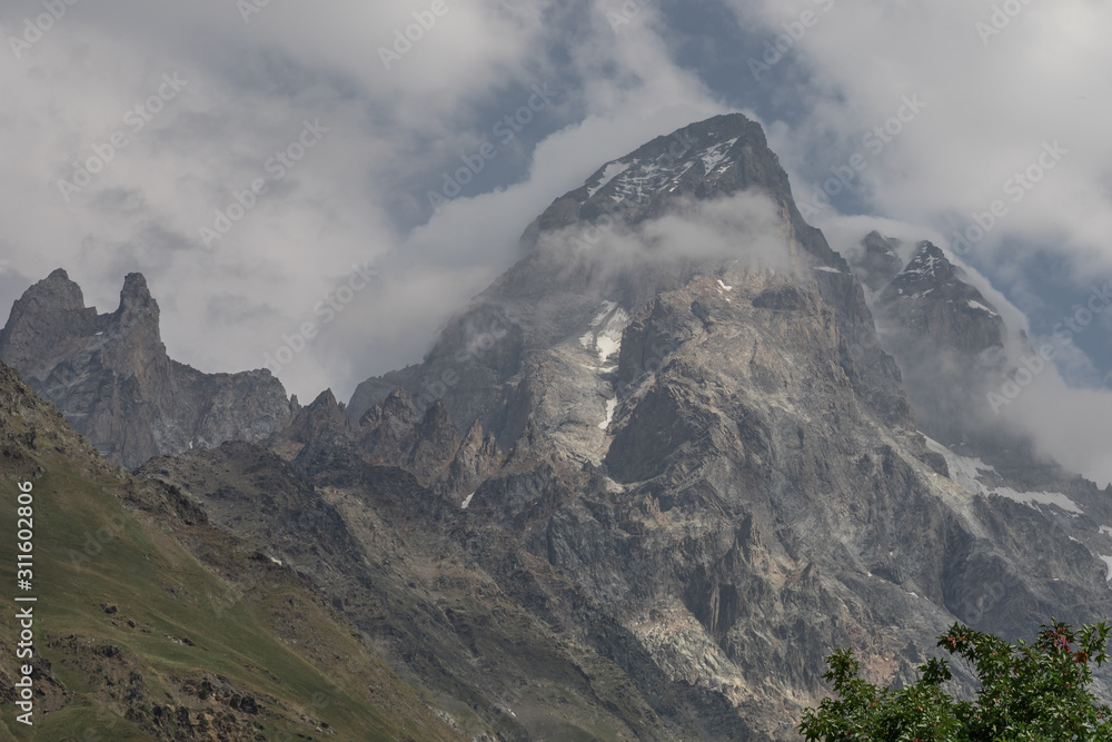 Mountain Peak in the Georgian Caucasus Mountains Mountain Peak in the Georgian Caucasus Mountains