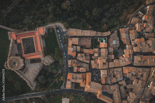 Top down view of Civita di Castellana