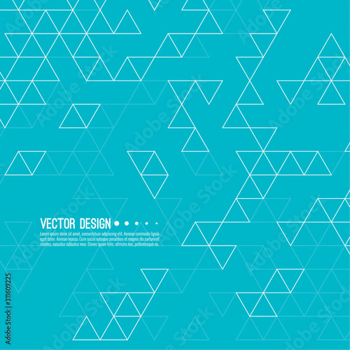 Abstract background with intersecting geometric triangular shapes. Vector pattern of triangles.