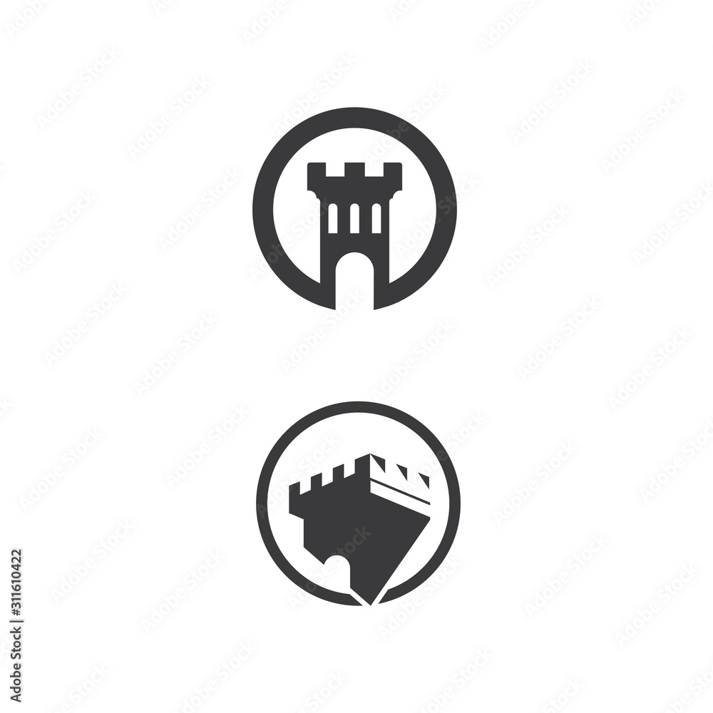 Obraz premium Castle Logo Template vector symbol