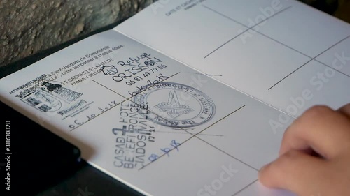 stamp into passport credential from way of saint james