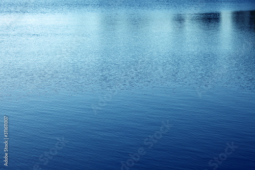 Abstract blue color water background.