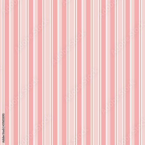 Pink and white seamless stripe vector pattern. Modern stripe background. Soft, pastel colors. EPS file includes pattern swatch tile.