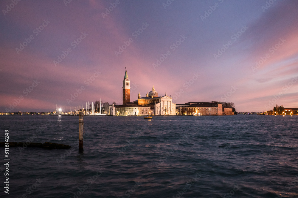 Sunset in Venice, Italy