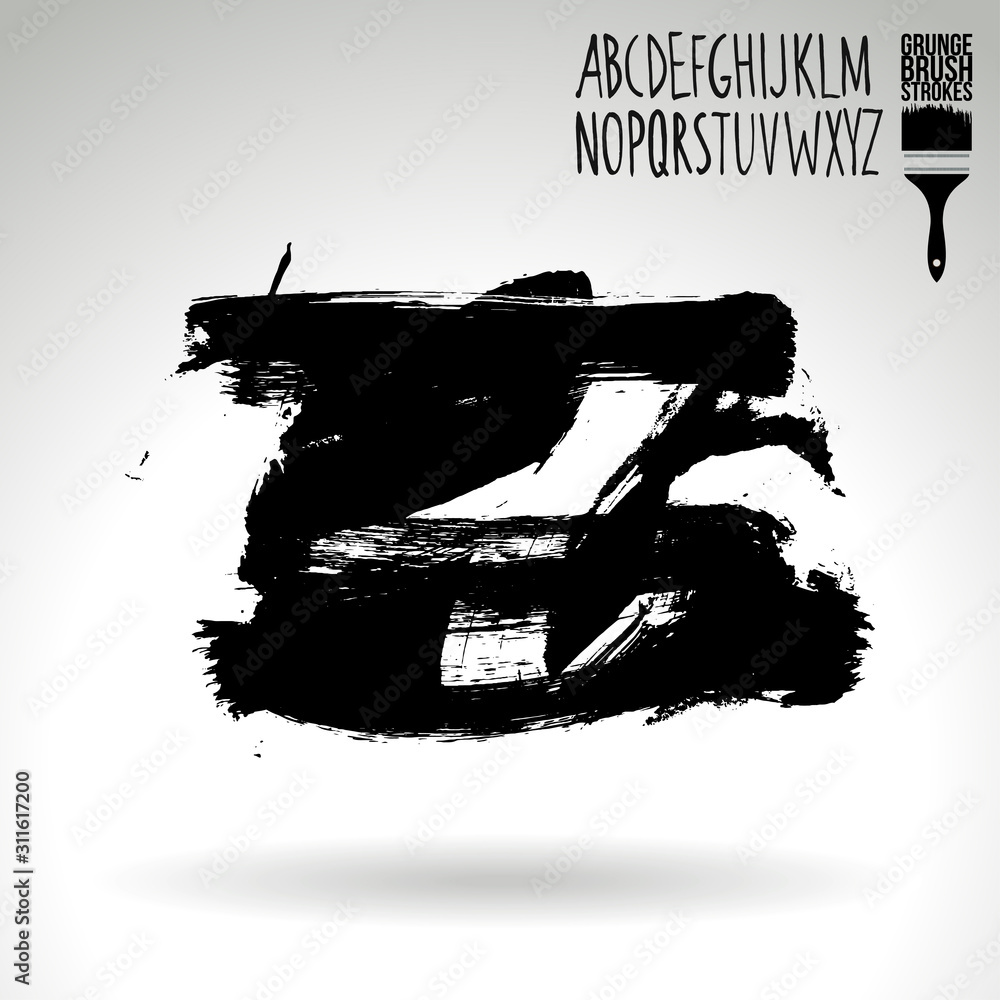 Black brush stroke and texture. Grunge vector abstract hand - painted element. Underline and border design. Black brush stroke and texture. Grunge vector abstract hand - painted element. Underline and border design.