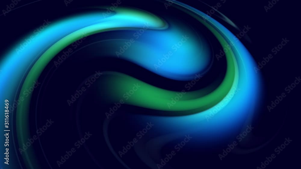 Twisted curved lines rotate as creative abstract background with liquid abstract gradient of green blue colors mix slowly with copy space. 4k smooth seamless looped animation. 62 Twisted curved lines rotate as creative abstract background with liquid abstract gradient of green blue colors mix slowly with copy space. 4k smooth seamless looped animation. 62