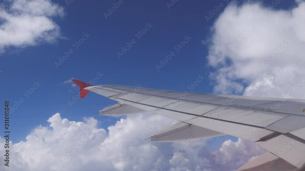 Airplane Wing. Above the Clouds Airplane Wing. Above the Clouds