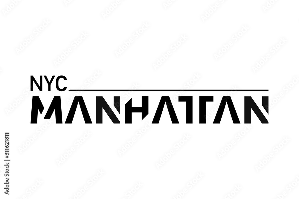 Vector illustration t-shirt New York, Manhattan, slogan for print