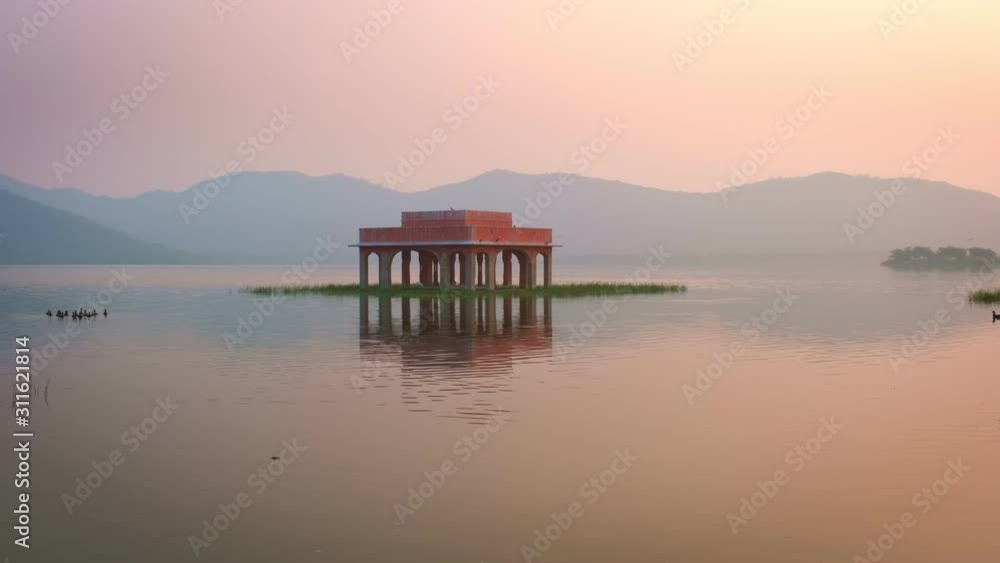 Blissful morning at romantic Jal Mahal Water Palace in Jaipur. Rajasthan, India Blissful morning at romantic Jal Mahal Water Palace in Jaipur. Rajasthan, India