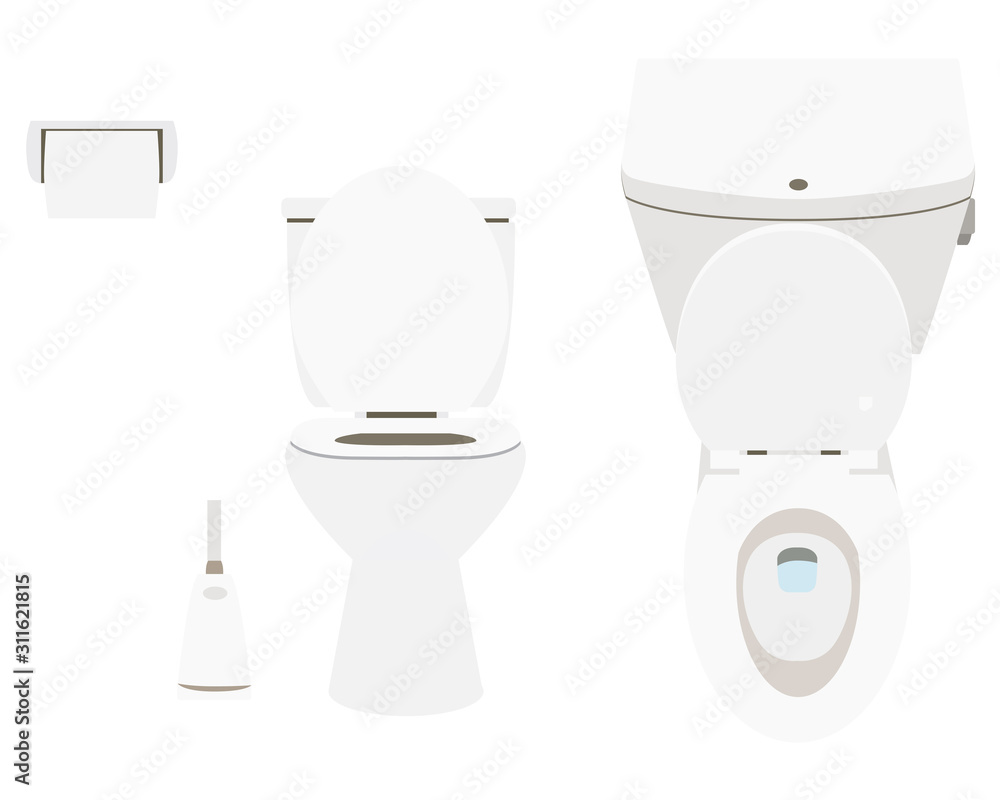 イラスト素材 トイレ 便器 ベクター Stock Vector Adobe Stock
