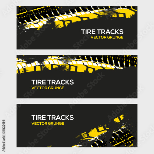 Rally race grunge tire dirt car background banner. Offroad wheel truck vehicle vector illustration