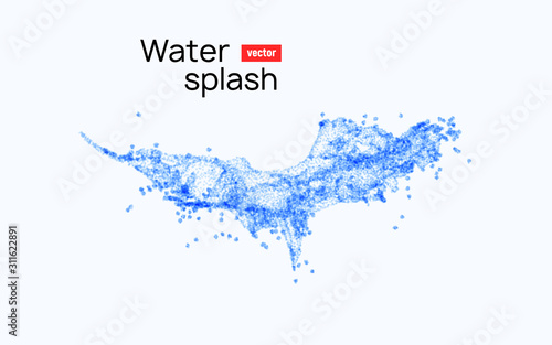 Water splash background on dark. Wave texture water isolated clear liquid drop background