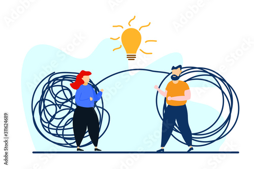 Businessman pushing sphere. innovation in business strategy vector sign isolated on white background illustration for graphic and web design.