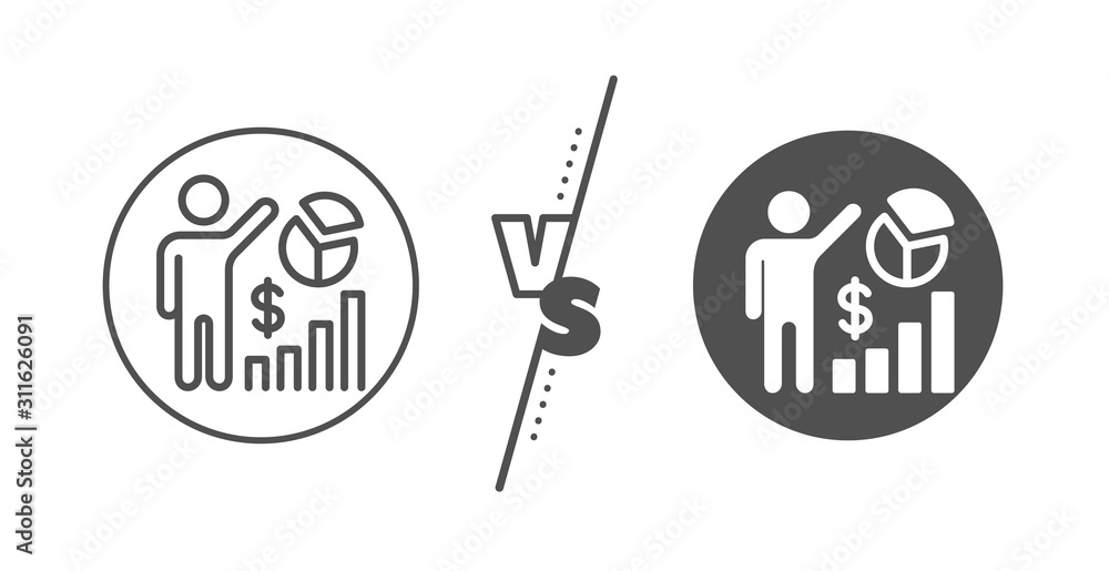 Search engine optimization sign. Versus concept. Seo statistics line icon. Analytics chart symbol. Line vs classic seo statistics icon. Vector Search engine optimization sign. Versus concept. Seo statistics line icon. Analytics chart symbol. Line vs classic seo statistics icon. Vector