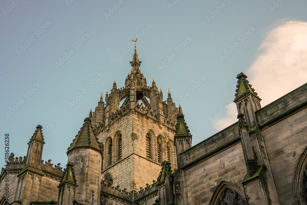 Architectural details in Edinburgh city