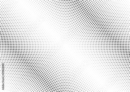 Abstract halftone dotted background. Monochrome grunge pattern with dot and circles. Vector modern pop art texture for posters, sites, business cards, cover, postcards, labels, stickers layout.